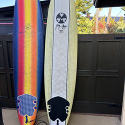 2 8’ Foam Surfboards 