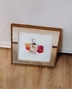 Framed Art with Floral Design