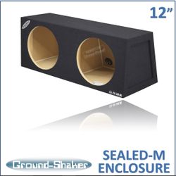 Black 12" Dual Sealed Mid-Size Hatchback Sub Box