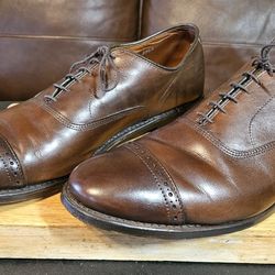 Allen Edmonds Fifth Avenue 5745 12D Mahogany Leather Cap Toe Oxford Shoes 