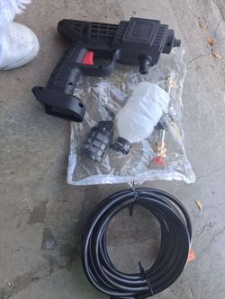 Cordless Pressure Washer Gun with Hose and Accessories