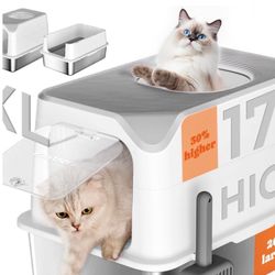 Brand new Litter Pan, Front Entry Top Exit Enclosed Metal Cat Toilet for Odor Control with Removable