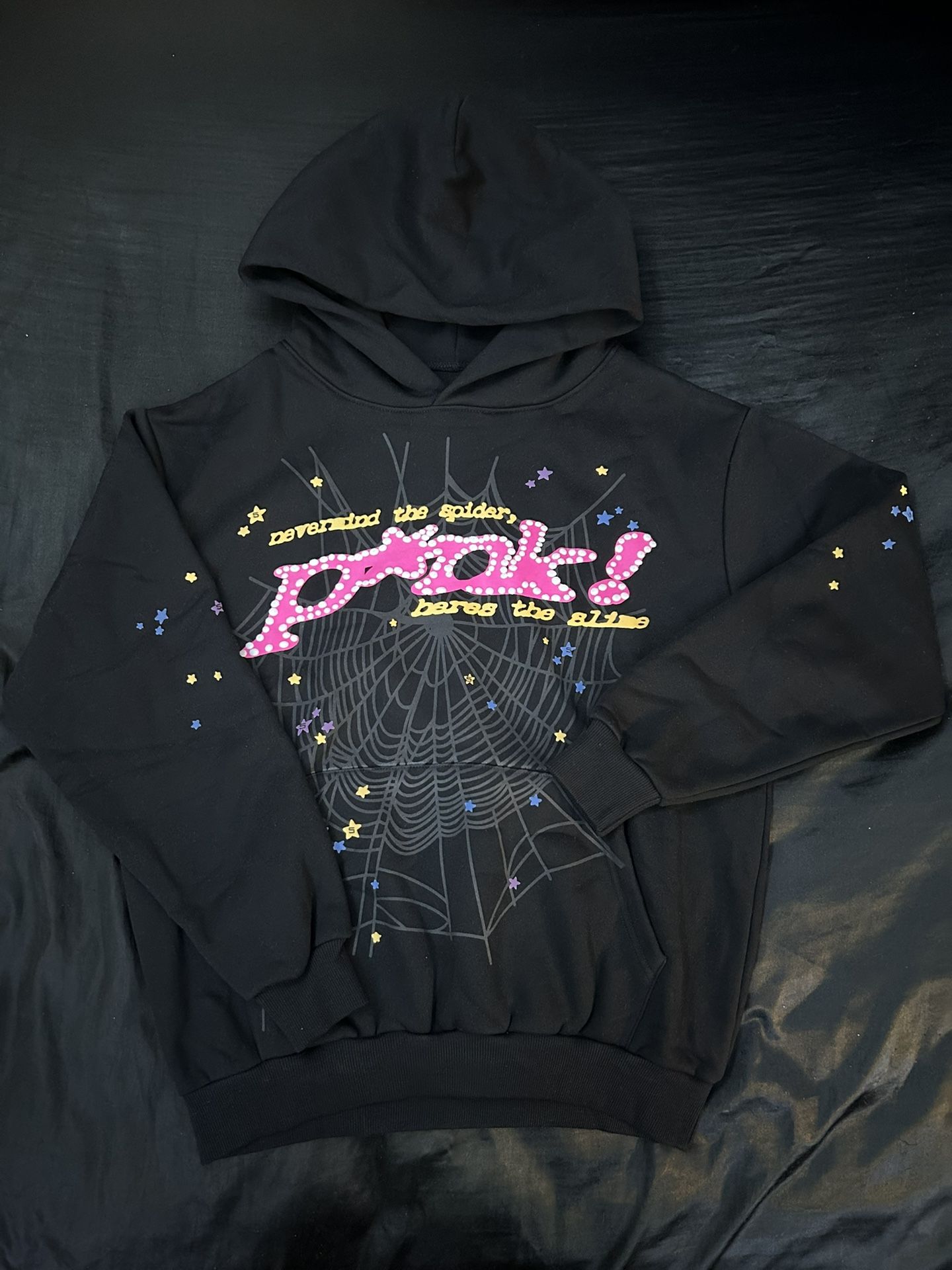 Sp5der P*nk Hoodie Black