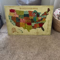 Painted canvas Of USA