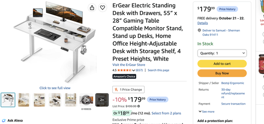 Standing desk - used but operational