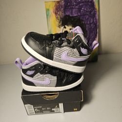 Size 6c - Kids Purple Jordan 1's - $65