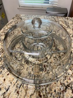 Glass Cake Stand w/Dome (6-in-1)