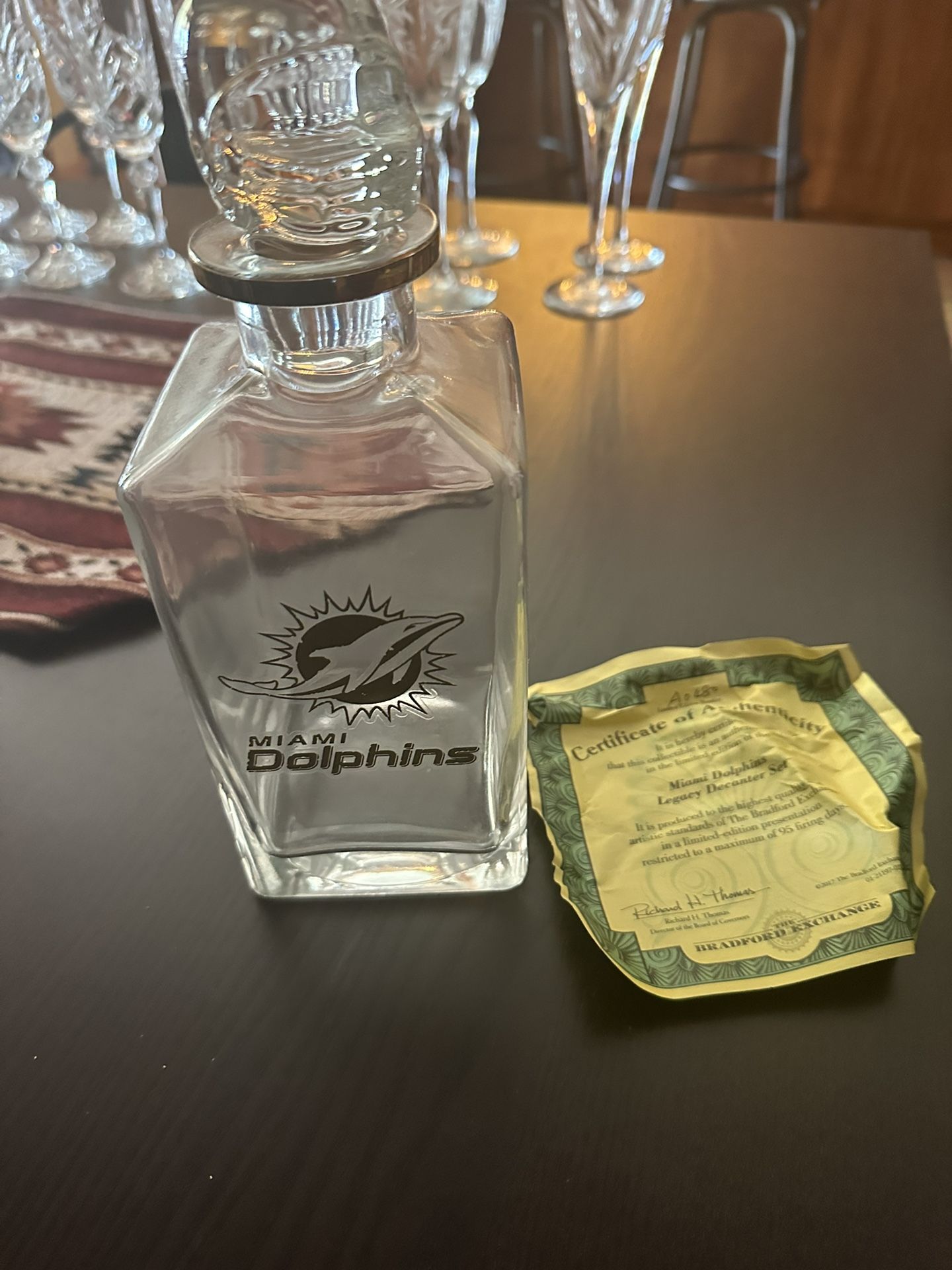 Dolphins Whiskey Carafe 
