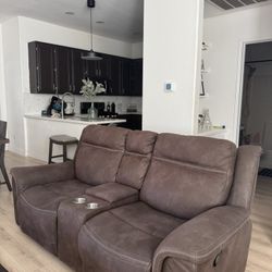 Brown Recliner Sofa