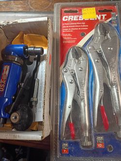 Tools mini angle head die grinder and locking pliers set