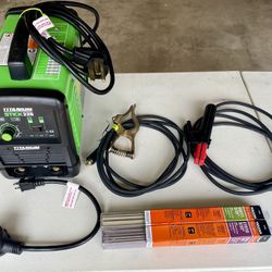 Titanium stick welder, welding helmet, gloves