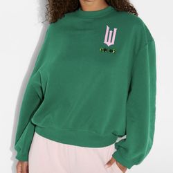 Wicked Women's Large Wicked Love without Limits Graphic Sweatshirt - Emerald Green 