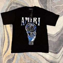 Amiri Crystal Ball Black Tee Mens