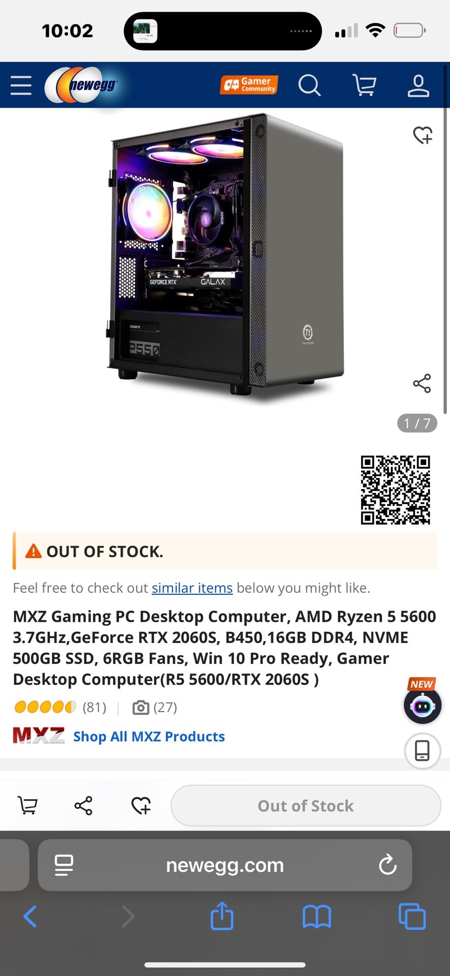 MXZ Gaming Pc