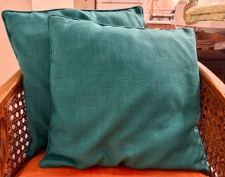 Pair Teal Throw Pillow