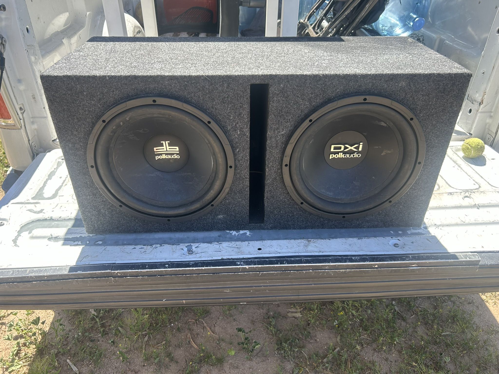 12 Inch Polk Audio Subwoofers and Amp