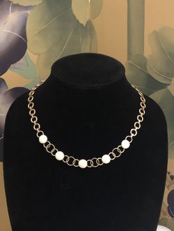 Vintage  LC enameled Gold Tone Necklace 