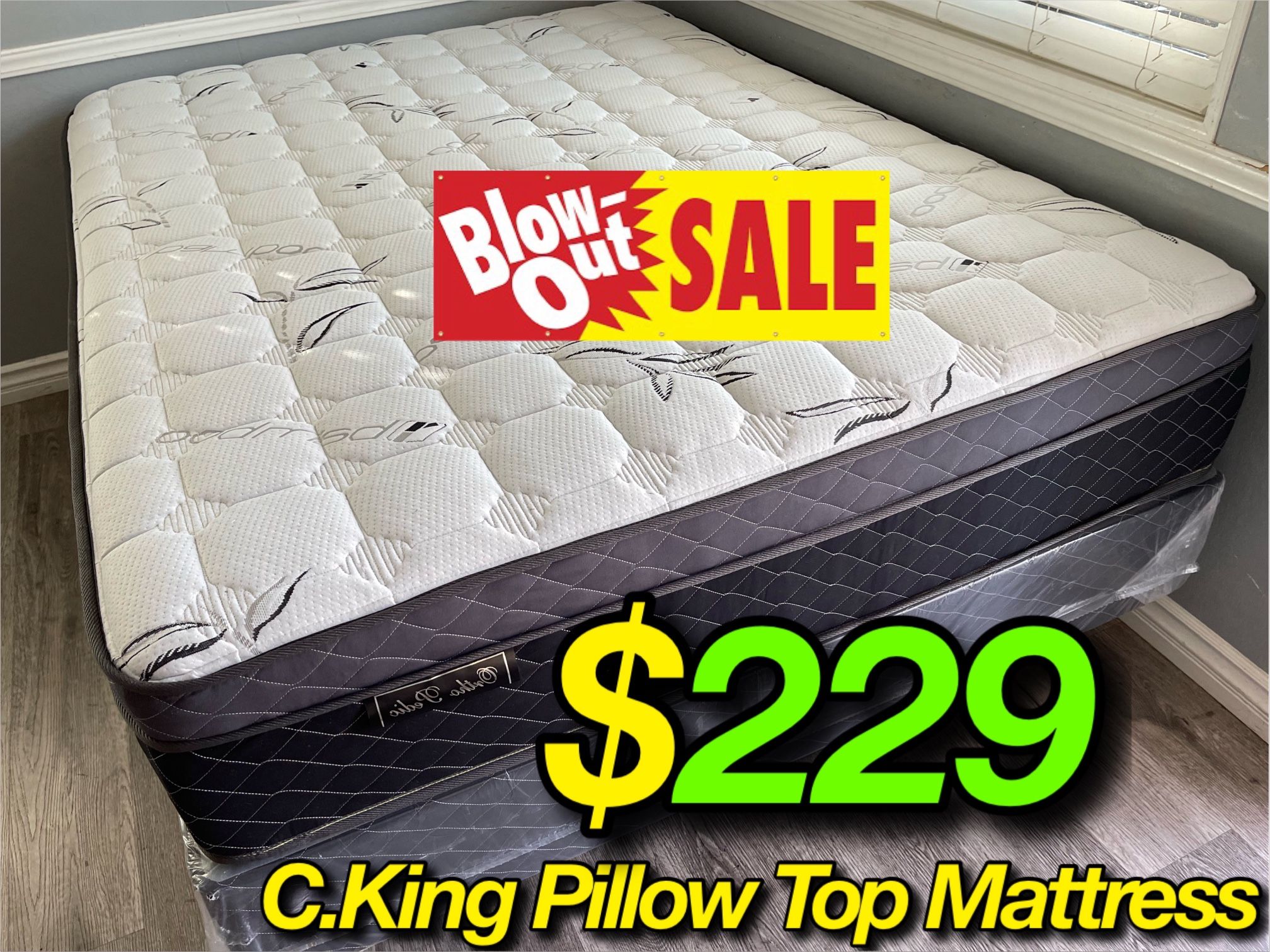 12in Cal King or King Oasis Thermo Jumbo Pillow Top Mattress