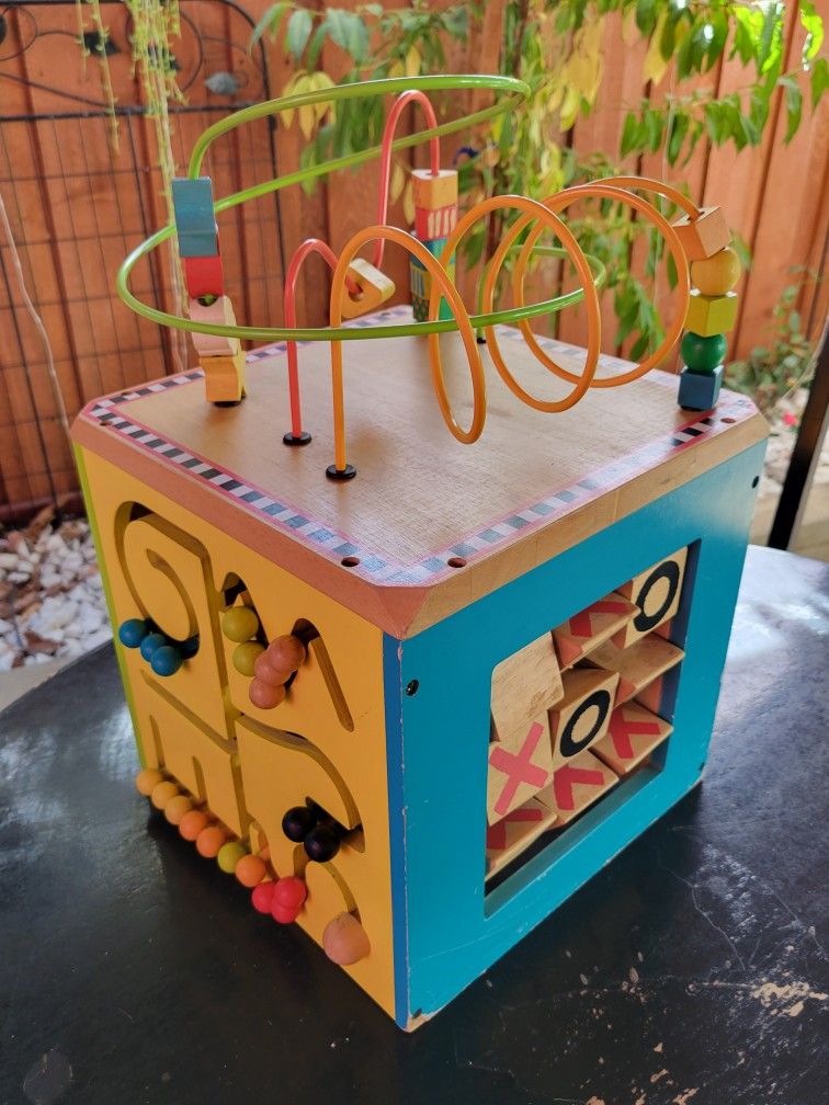 Wooden Activity Cube