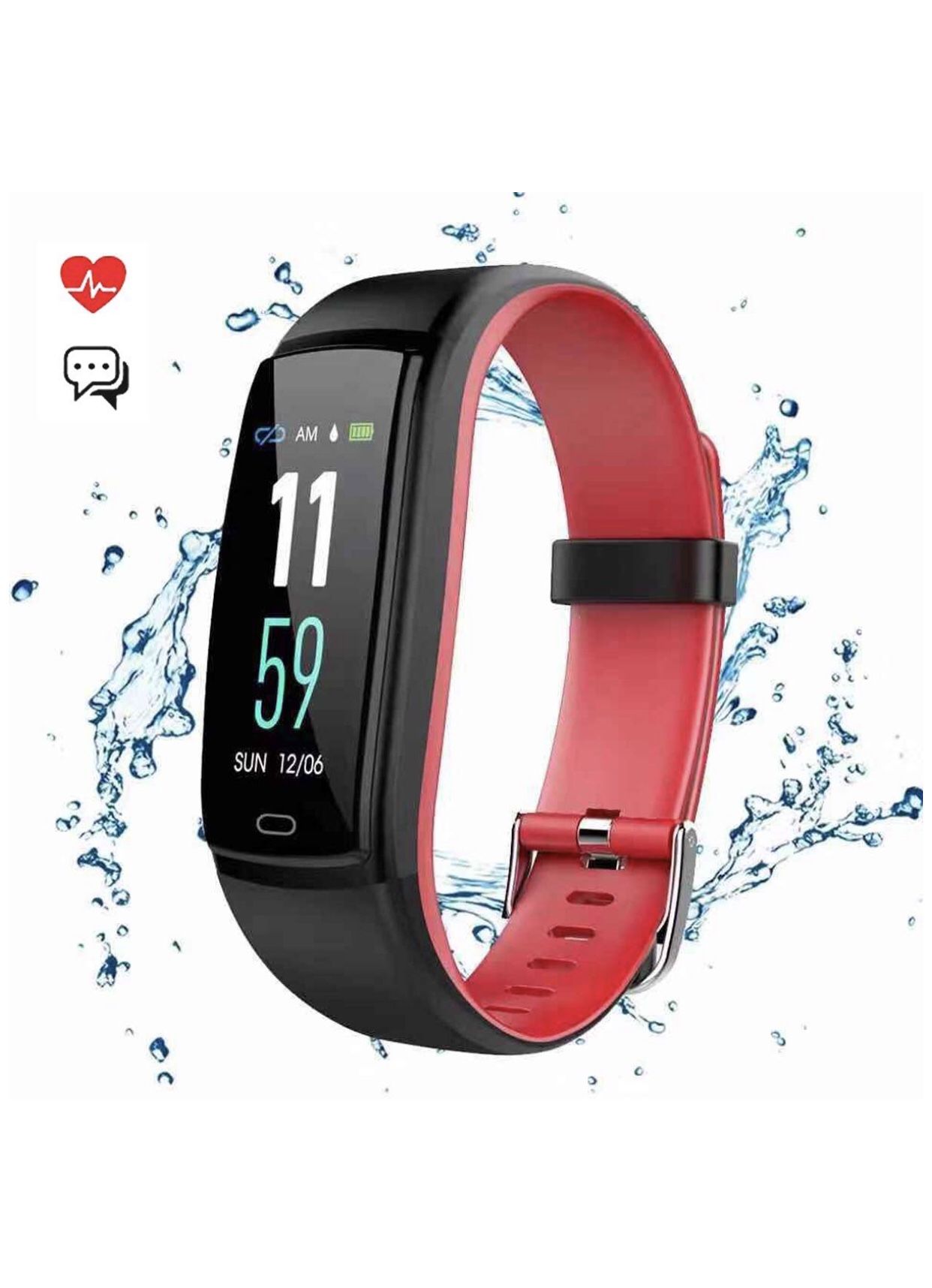 Mgaolo Fitness Tracker Smart Watch Activity Tracker Sports Band Bracelet Waterproof Bluetooth Wristband with Heart Rate Monitor Pedometer Sleep Blue
