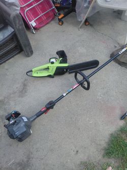 Straight shaft weedeater n chainsaw n extra head