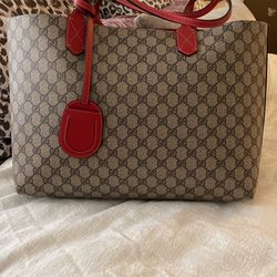 Authentic Gucci Red Reversible Tote