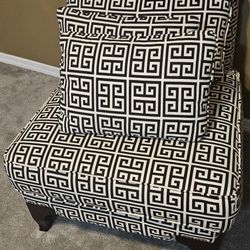 Black and White Accent Chair