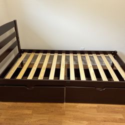 Dark Cherry Twin Bed