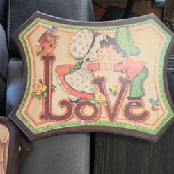 70s Vintage Wall Decor Love