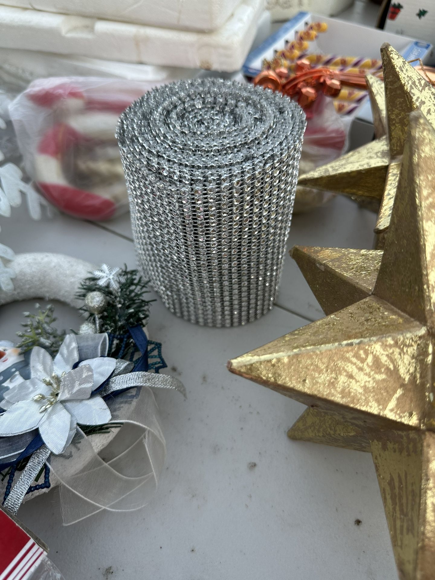 Shiny Silver Roll To Decorate For Christmas - Silver Color $5