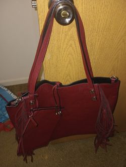 Calvin Klein Red Leather Shoulder Bag Like New Pick Up In Florence