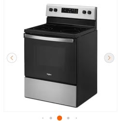 30 in. 5.3 cu. ft. 4 Burner Element Electric Range in Stainless Steel with Storage Drawer