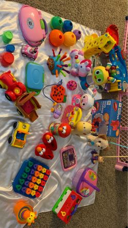 Variety of baby and kids toys