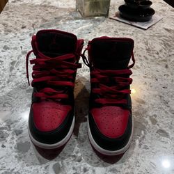 Red and Black jordan 1s 