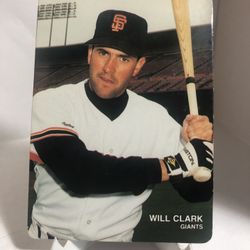 1990 Mother's Cookies Will Clark San Francisco Giants Card #3