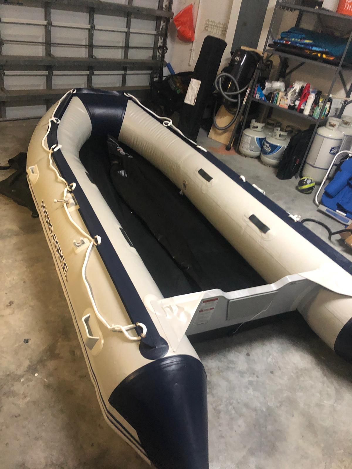 Hydro Force sunsaille inflatable boat 12’6 title on hand