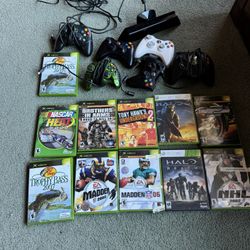 Xbox 360 Game And Controllers 