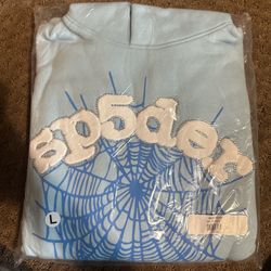 Sp5der Web Hoodie ‘Sky Blue’ Size Large 