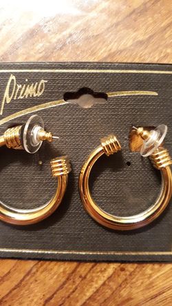 PRIMO EARRINGS SILVER & GOLD NEVER WORN