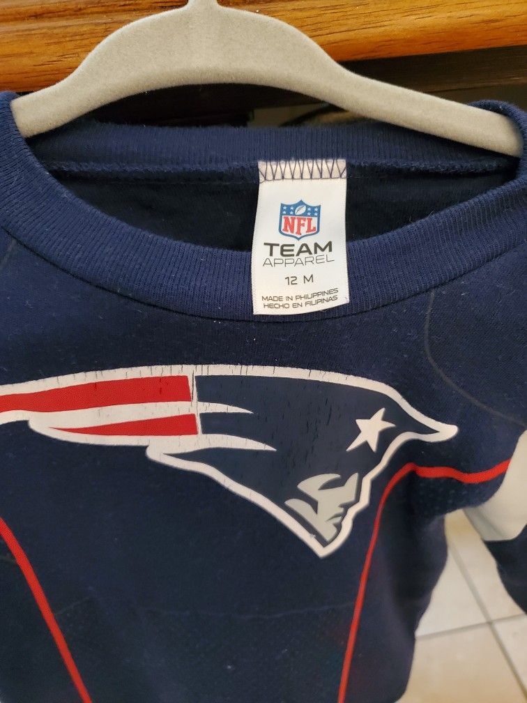 Patriots Long Sleeve Onesie 12m