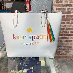 Kate Spade Reversible Rainbow Tote