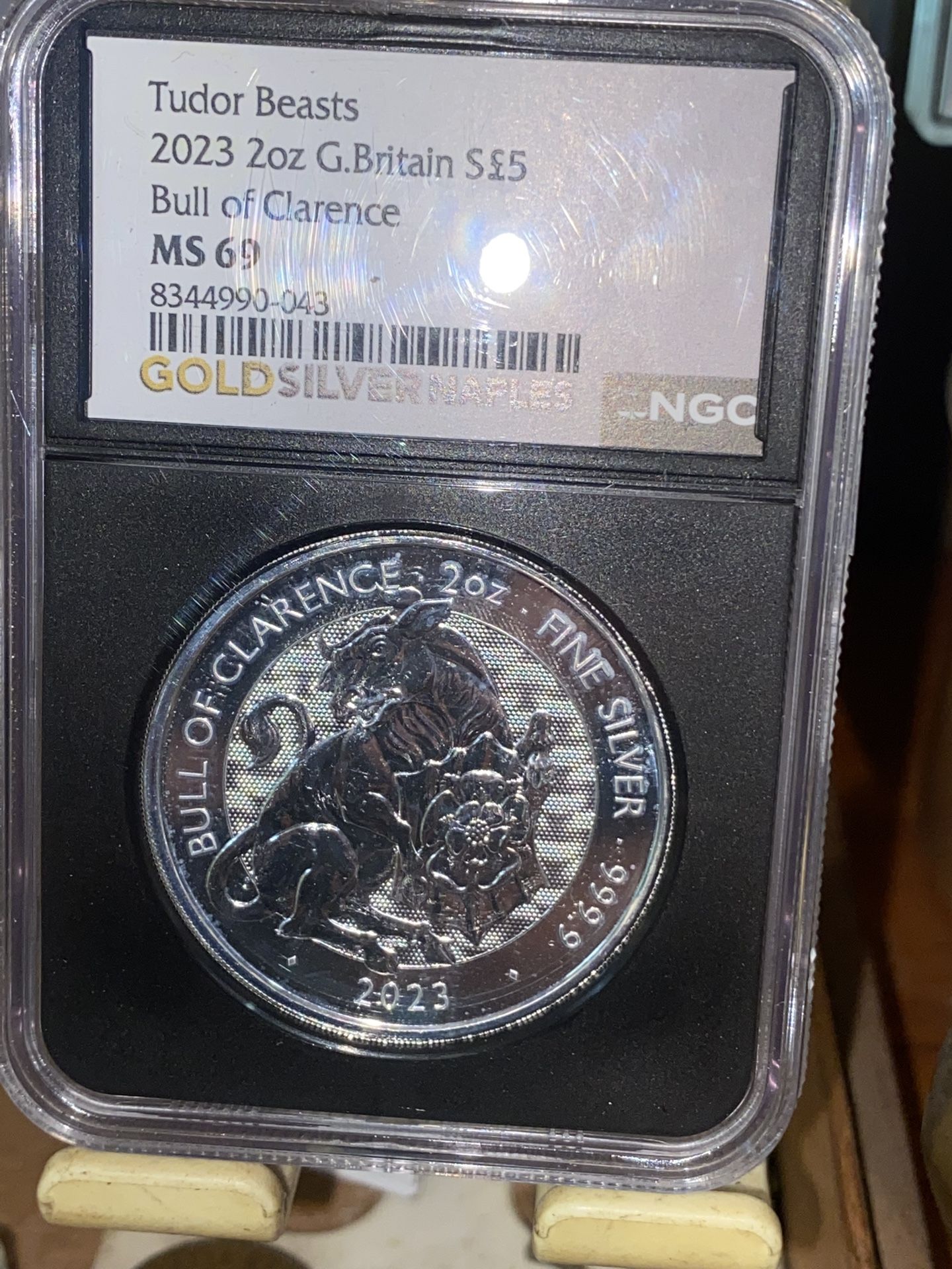 Tudor Beasts 2023 2oz G.britain Ms69 Bull Of Clarence
