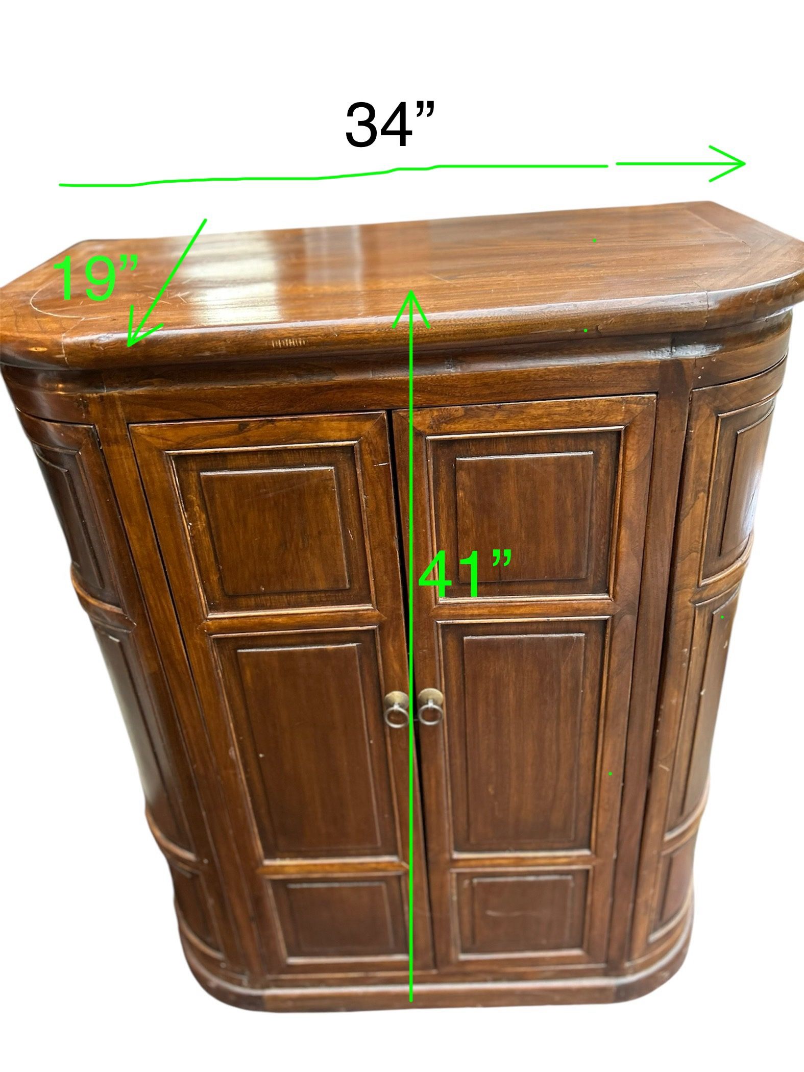 Antique Wooden Wine Bar Cabinet 