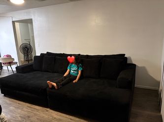 Big Black Theater Couch