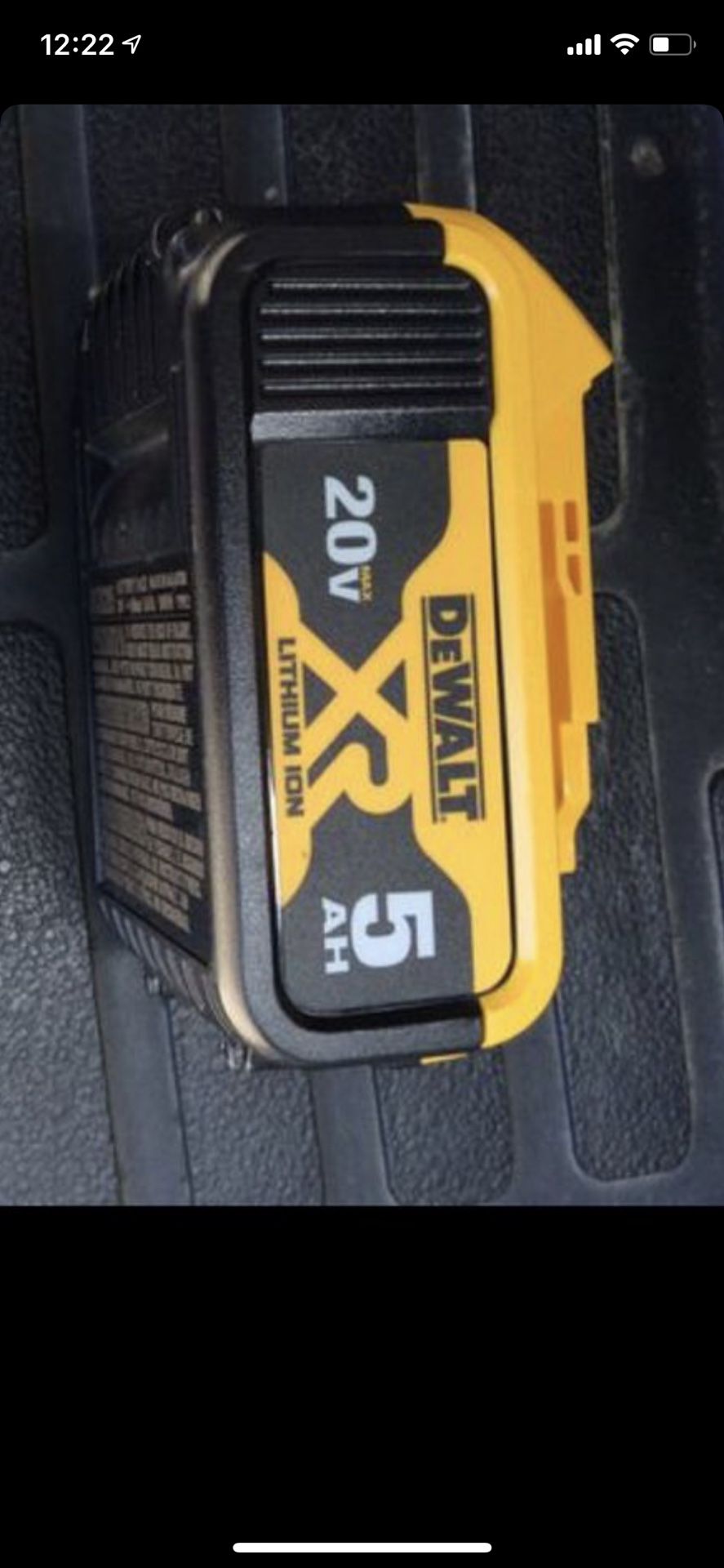 20v New Dewalt XR 5.0 Amp Battery