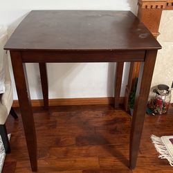 Tall Wood Table   Table Top 36x36 and 42 Inches Tall..No Chairs 