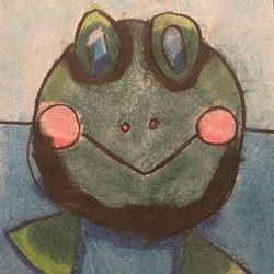 original art paintings Frog 12x10