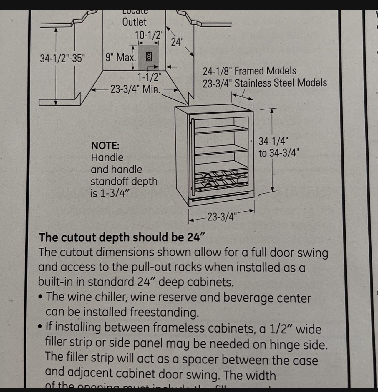 GE Monogram wine chiller/Wine Cooler/ Wine Fridge for Sale in Evanston