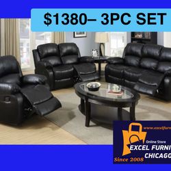 💥FREE DELIVERY💥Brand New   3PC Reclining Sofa Loveseat Chair Set 