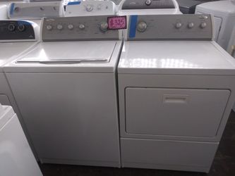 Whirlpool top load washer and dryer set working perfectly with 4 months warranty